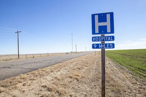 Highway Hospital Sign